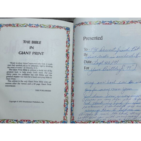 The Holy Bible in Giant Print King James Version Book Hardcover - Picture 3 of 10